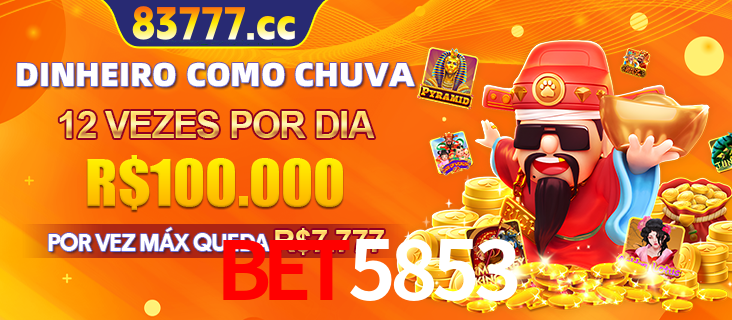 Banner do programa de recompensas Recomende para amigos do bet5853, detalhando os bônus por convidar amigos, com prêmios que chegam a R$288.888.