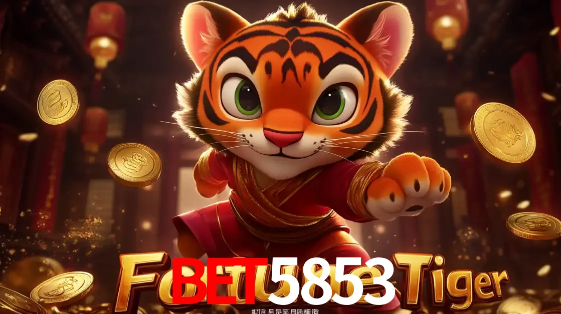 O carismático mascote do jogo de slot Fortune Tiger, um tigre fofo em pose de artes marciais, pronto para trazer sorte e multiplicadores de ganhos no cassino online bet5853.